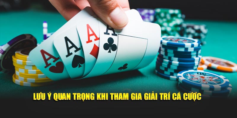 Lưu ý quan trọng khi tham gia giải trí cá cược